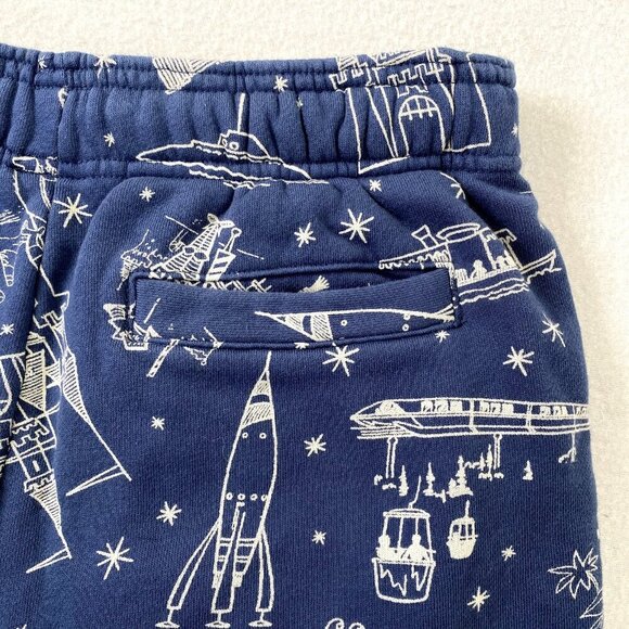 Disney 100 Disneyland Resort Sweat Pants Adult Unisex size XS Blue Yellow - Picture 9 of 13